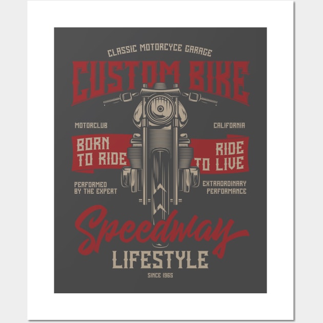 Classic Motorcycle Garage Wall Art by Verboten